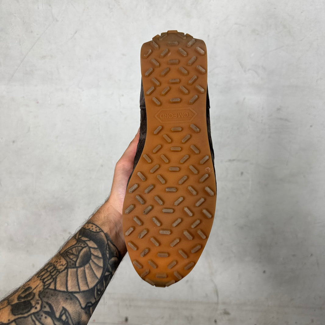 Tom Ford Brown Suede Mick Sneakers
