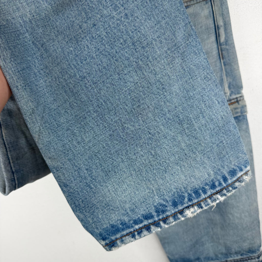 Balenciaga 3 Way Convertible Blue Denim Jeans