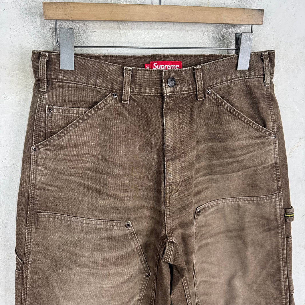 Supreme Brown Whiskered Double Knee Pants