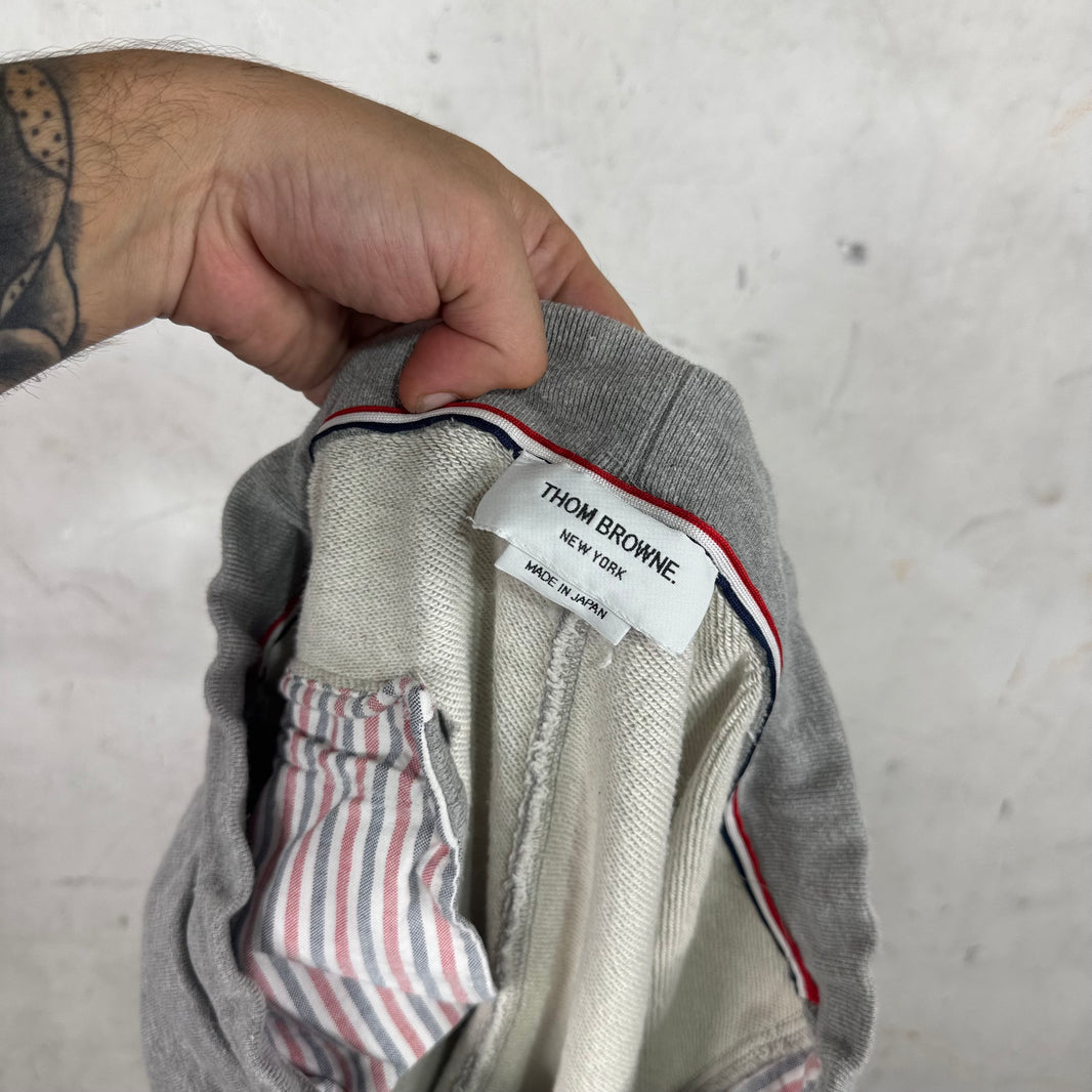Thom Browne Grey Striped Sweatshorts