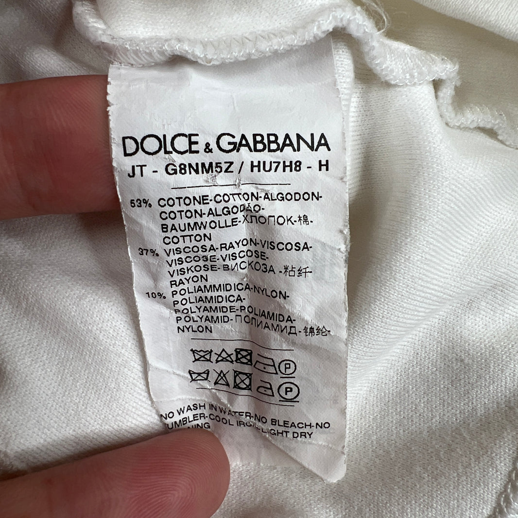 Dolce & Gabanna Floral Lace Hybrid T-Shirt