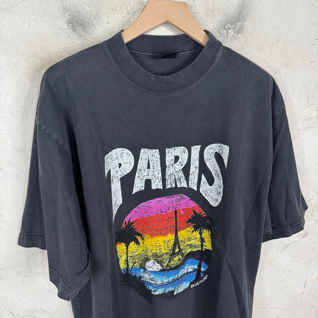 Balenciaga Paris Scribble T-Shirt