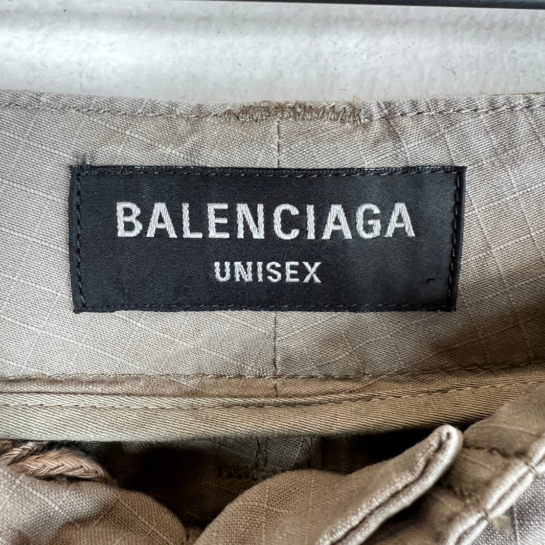 Balenciaga Brown Convertible Cargo Pants