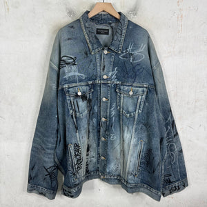 Balenciaga Grafitti Denim Jacket