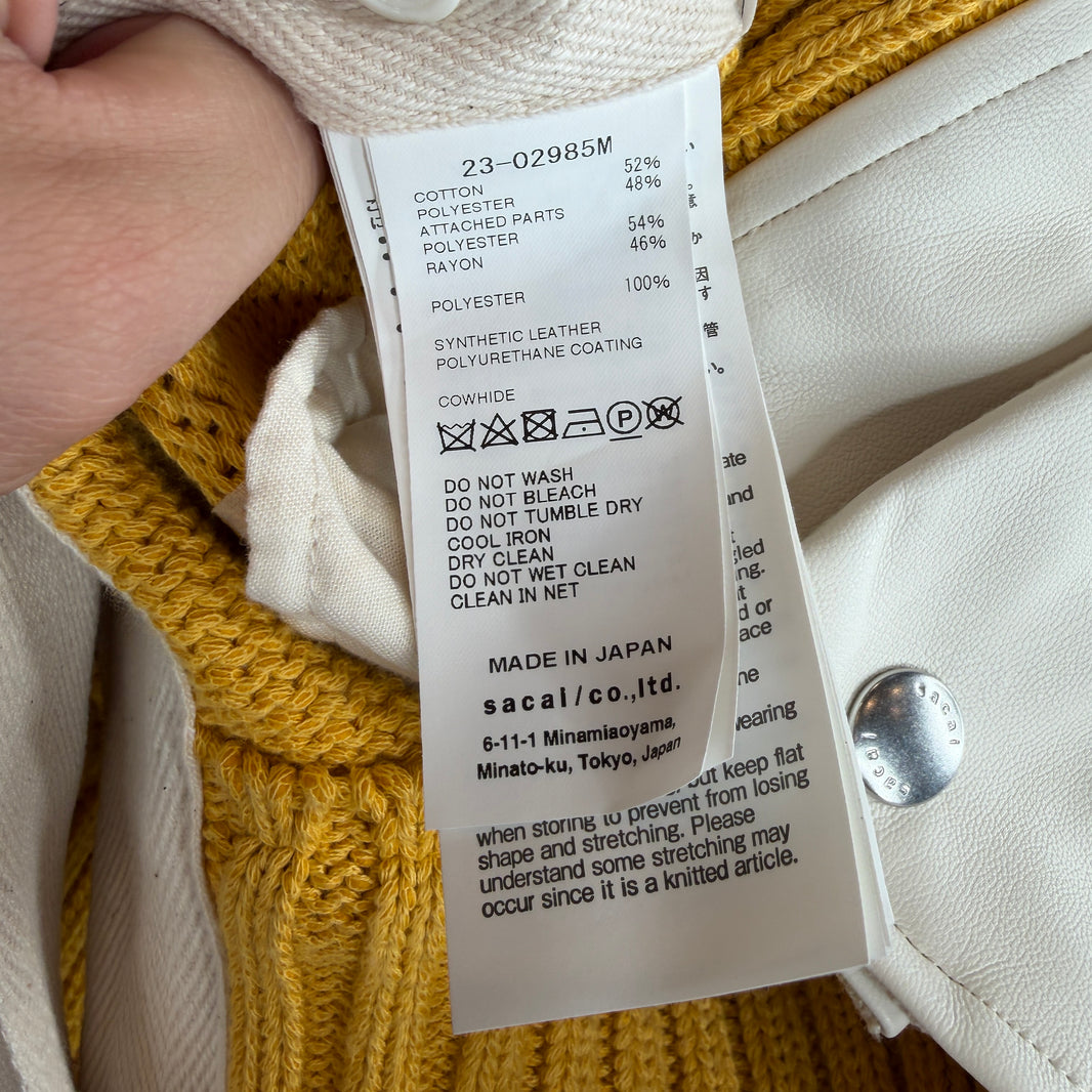 Sacai Eric Haze Two Tone Knitted Varsity Jacket