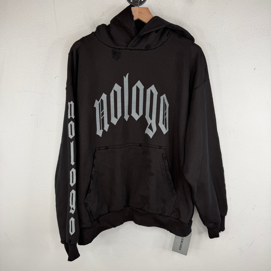 Balenciaga No Logo Black Hoodie