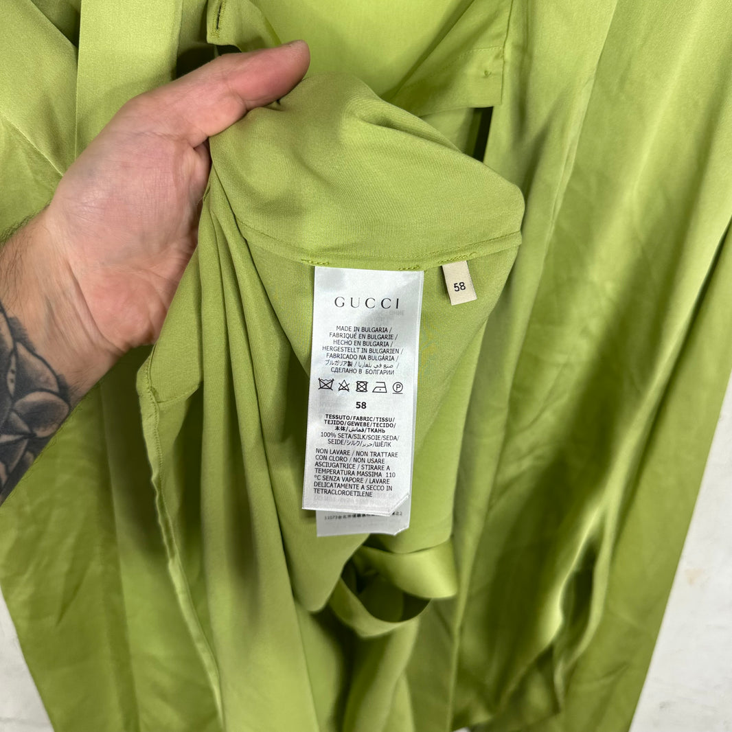 Gucci Silk Tie Green Shirt