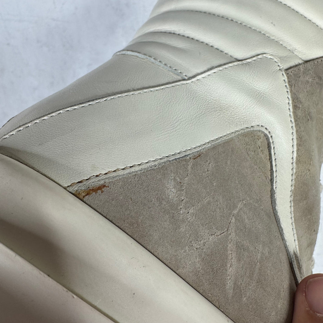 Rick Owens Gray Suede Geobaskets