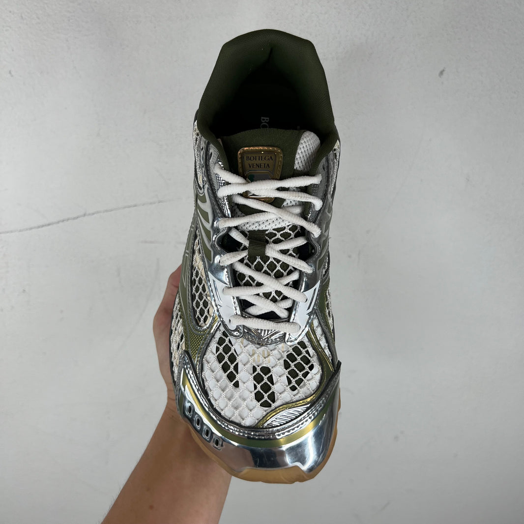 Bottega Veneta Green/Silver Orbit Sneakers