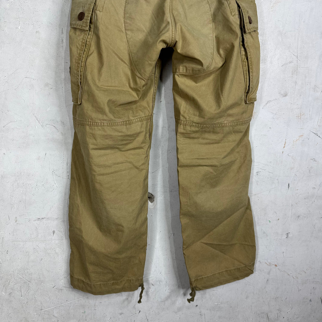 RRL Heavy Tan Zippered Cargos