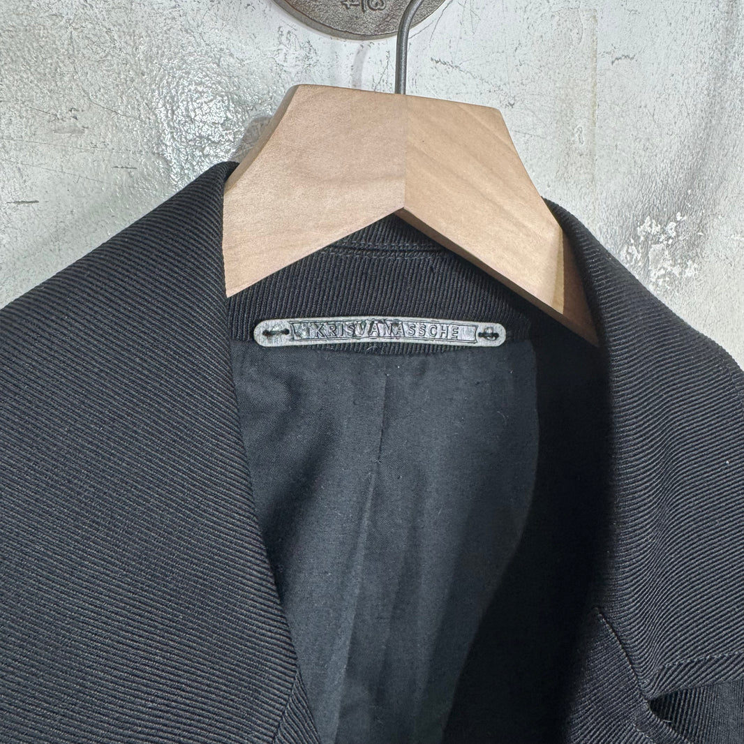 Kris Van Assche Black Peacoat