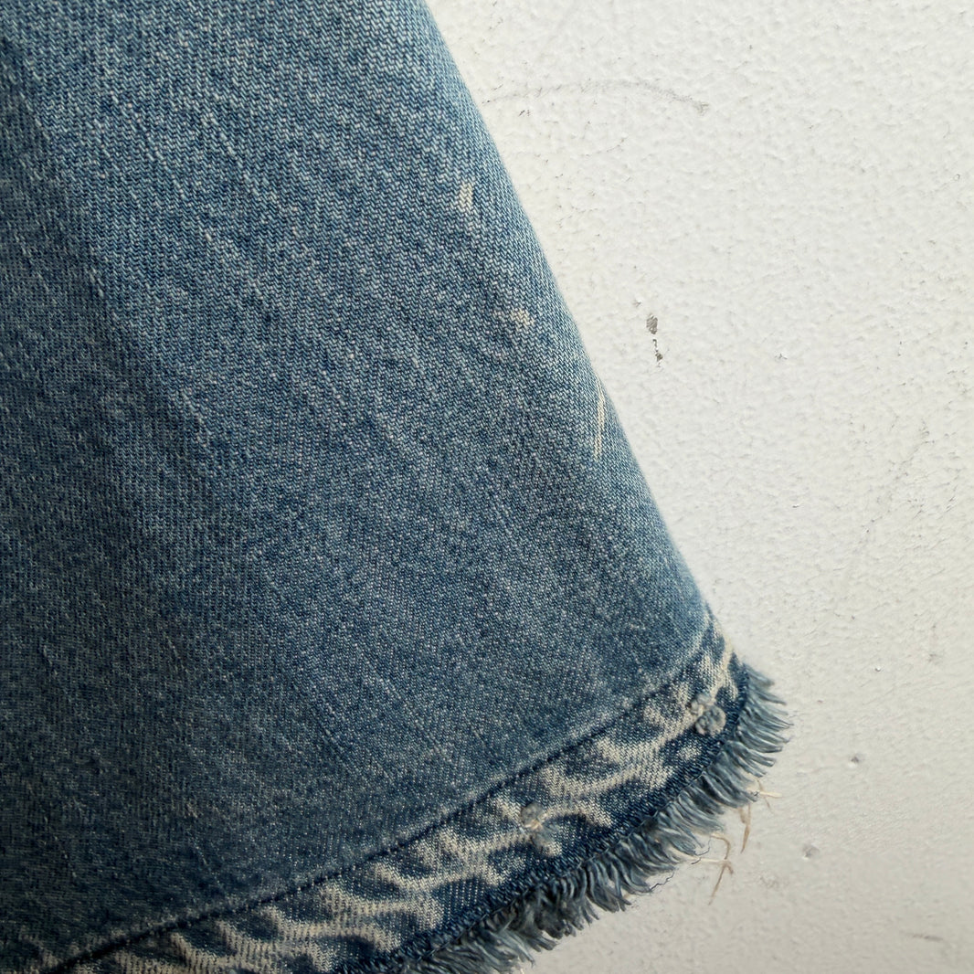 Kapital Blue Denim Bone Shorts