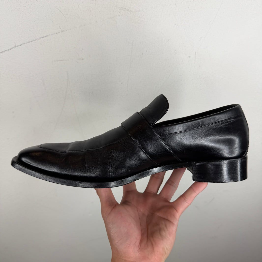 Gucci Black GG Metal Logo Loafers