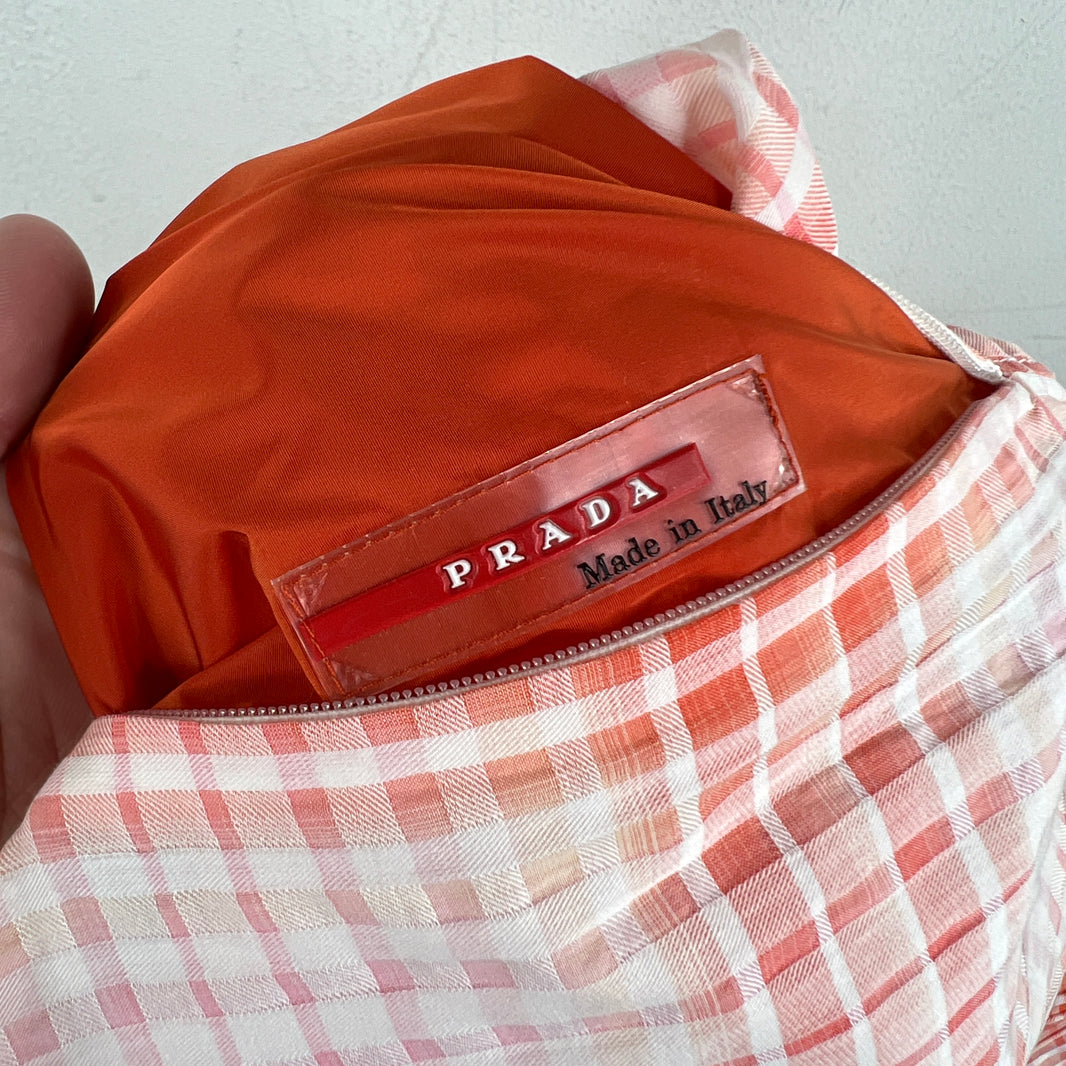 Prada  Reversible Plaid Printed Swim Shorts