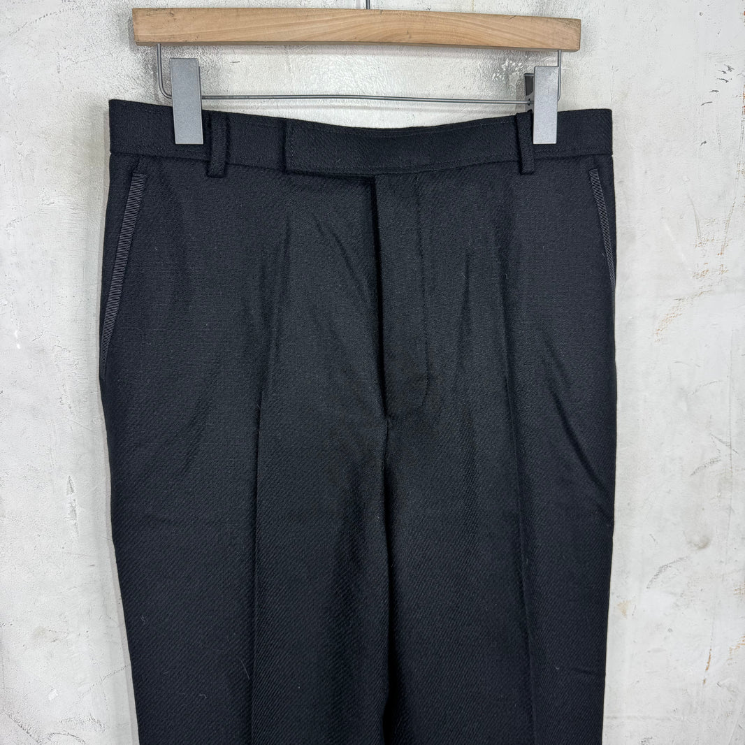 Thom Browne Black Long Wool Trousers