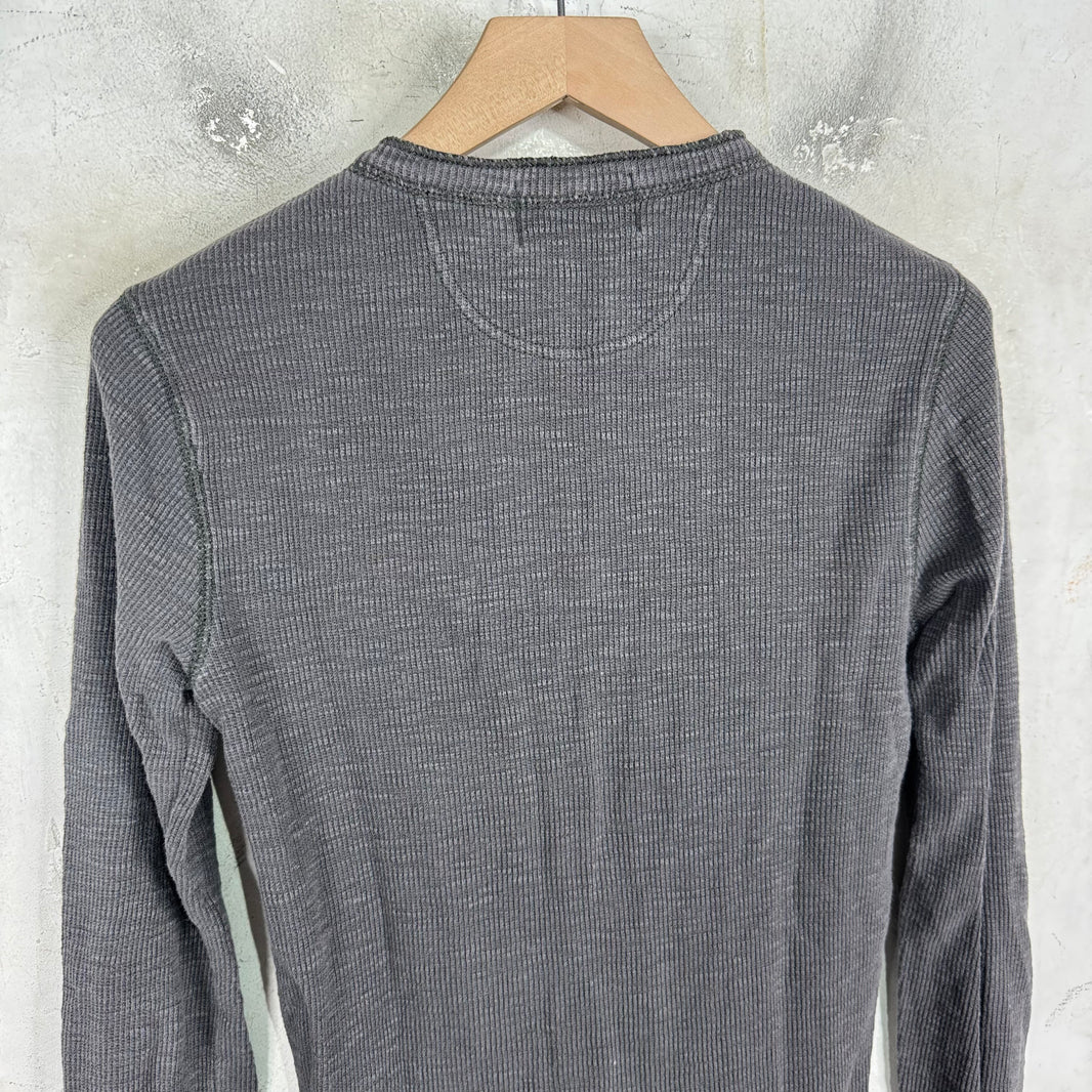 RRL Grey Waffle Henley