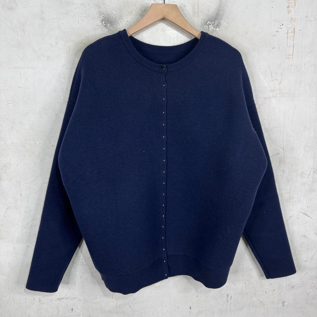 Loewe Double Faced Wool Blend Runway Cardigan