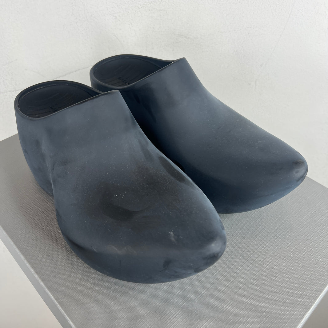 Balenciaga Black Rubber Technoclog Mules