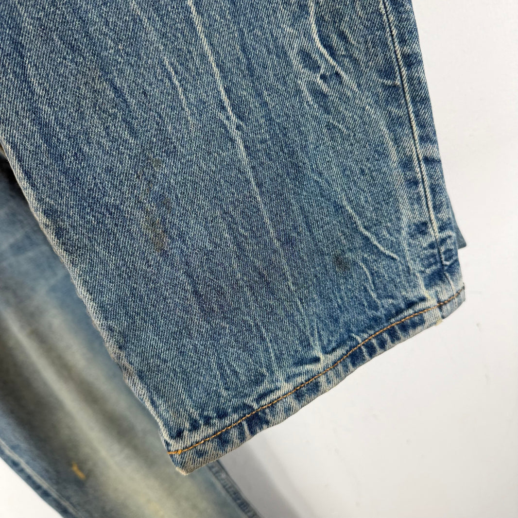 Helmut Lang Light Wash Distressed Jeans