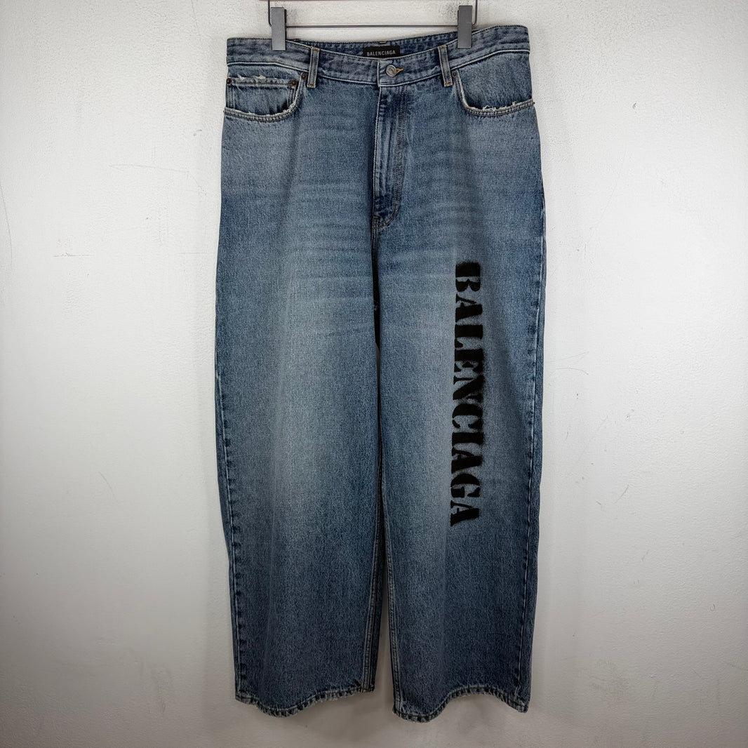 Balenciaga Sample Stencil Baggy Jeans