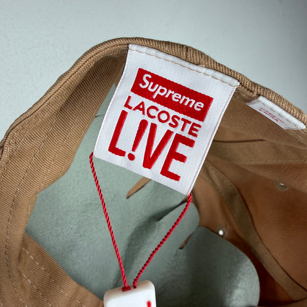 Supreme Lacoste Twill 6 Panel Hat