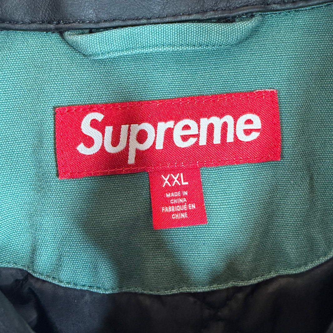 Supreme Leather Collar Work Jacket