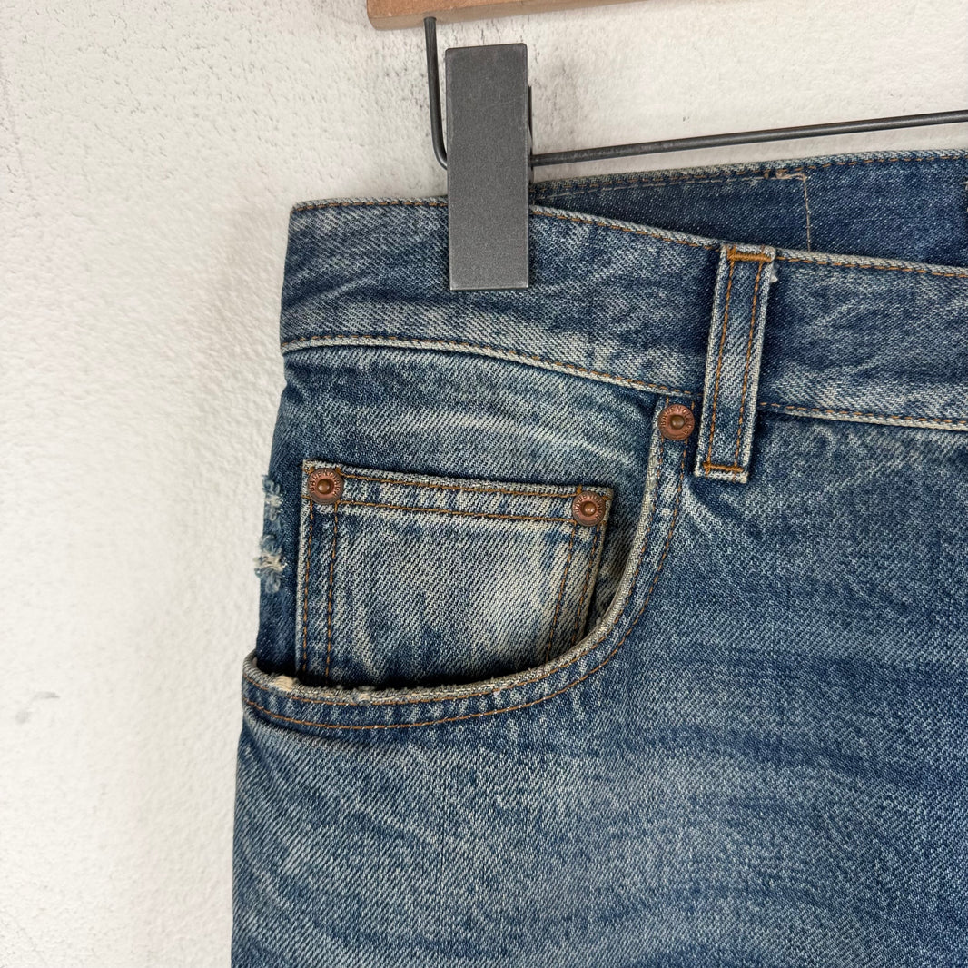 Balenciaga Straight Leg Blue Wash Jeans