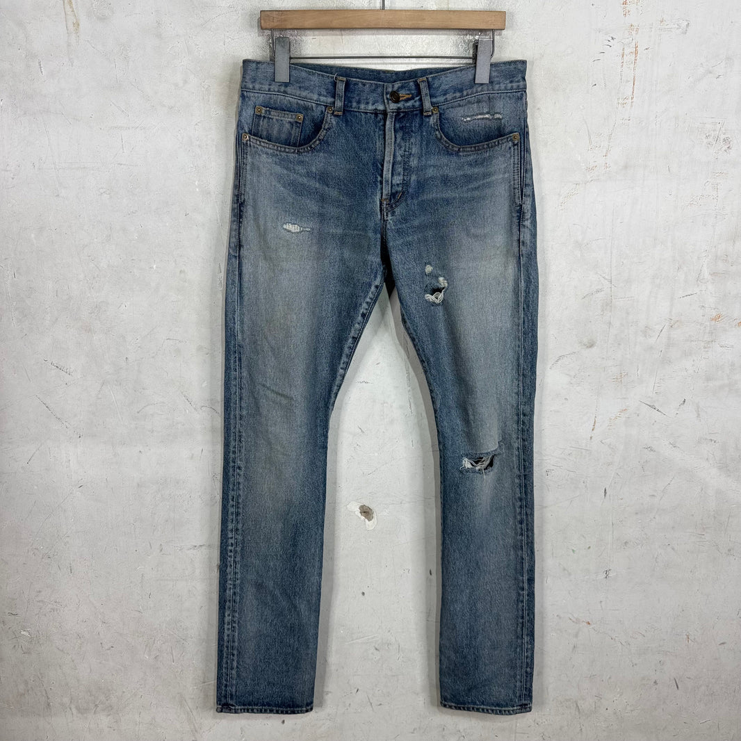 Saint Laurent D01 Lightwash Distressed Jeans