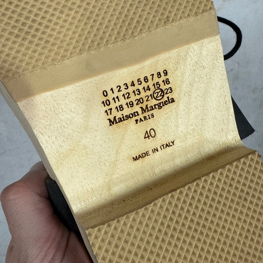 Margiela Wooden Strapped Clogs