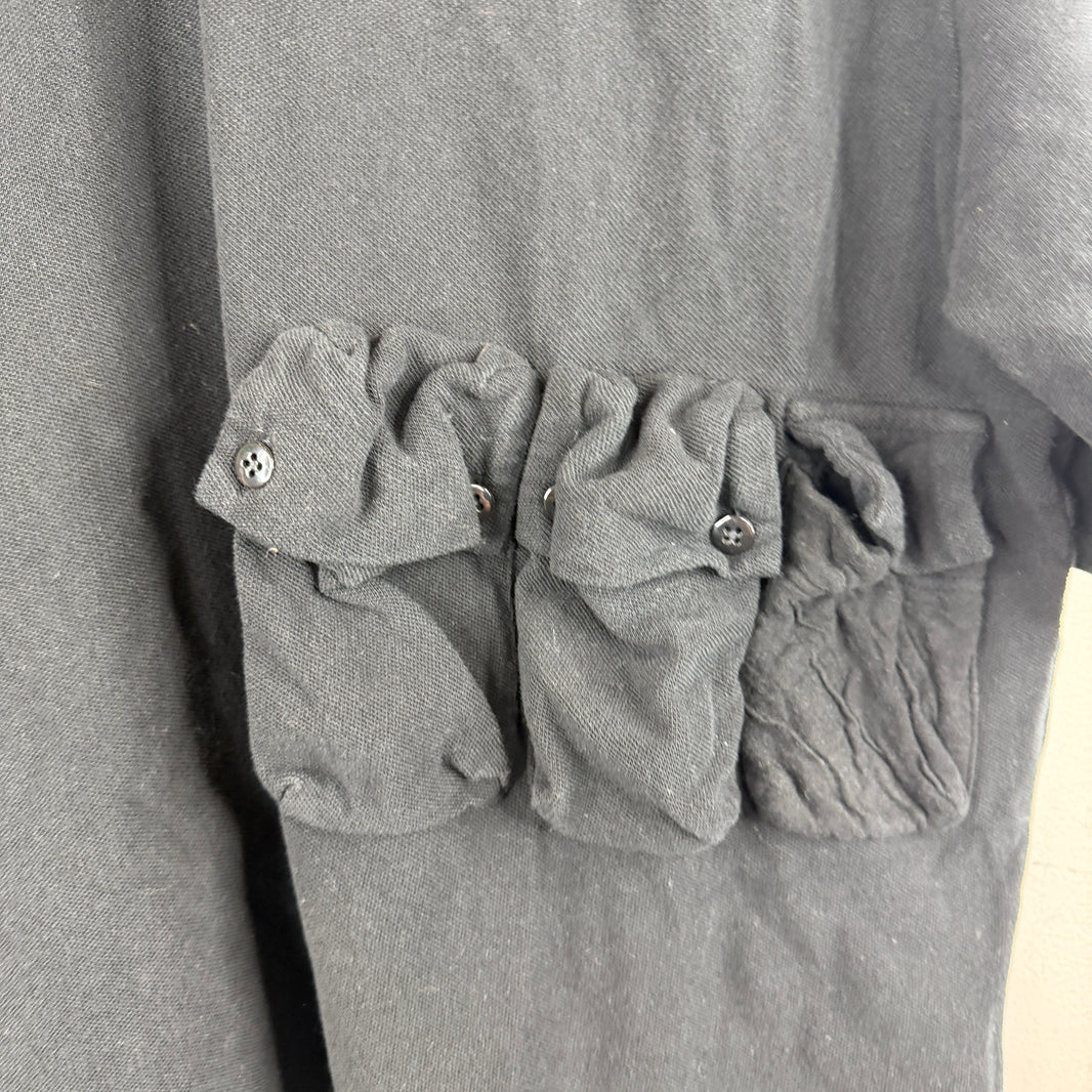 Kapital Black Cargo Pocket Polo T-Shirt