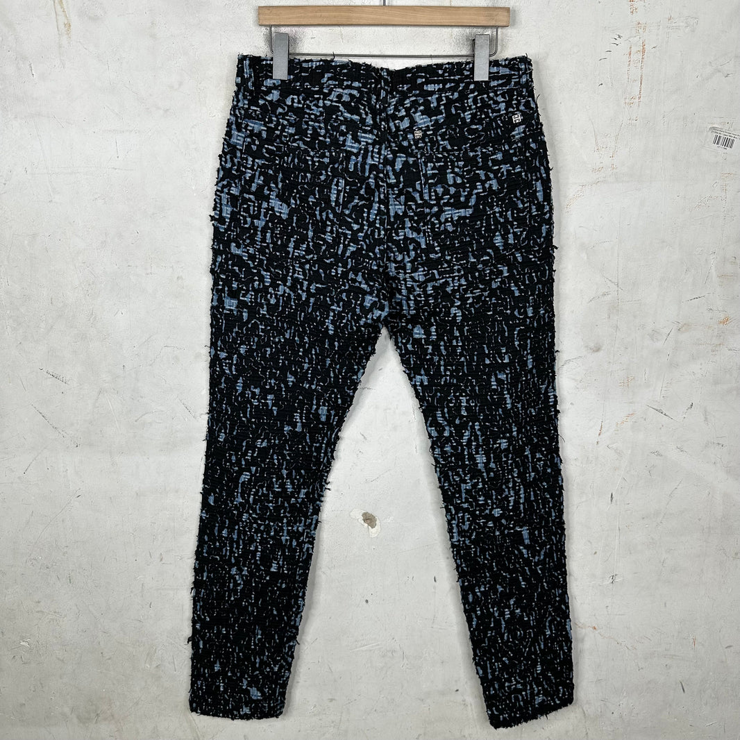 Givenchy Jacquard Shredded Jeans