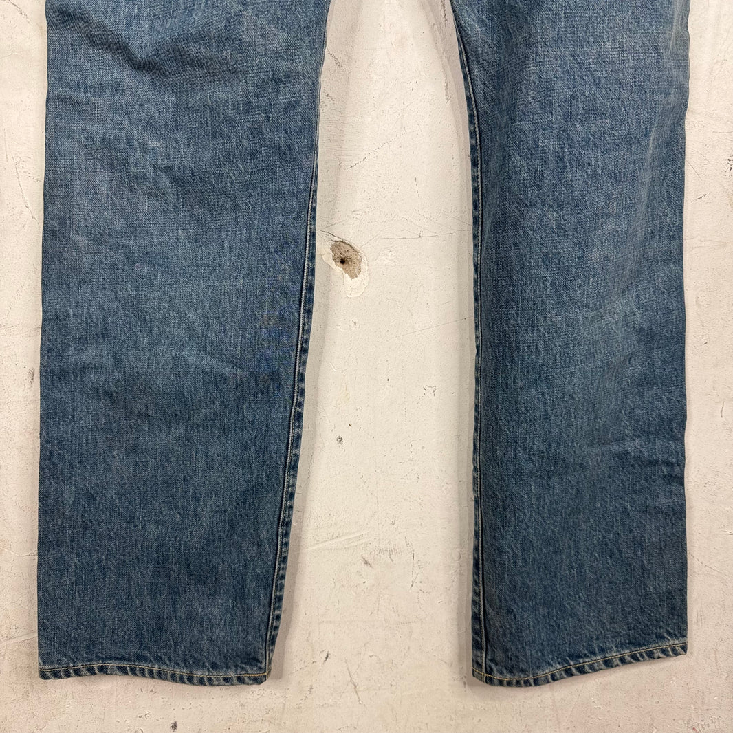 Kapital Lightwash Rhinestone Straight Legged Jeans