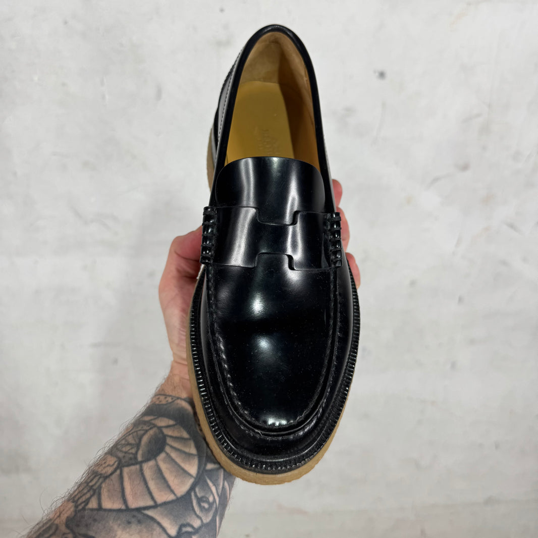 Hermes Crepe Sole Leather Loafers