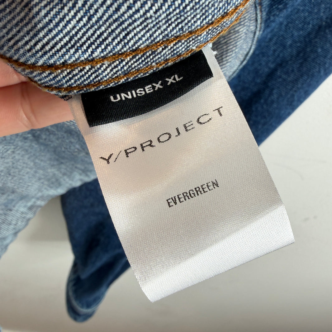 Y/Project Double Layer Denim Button Up Shirt