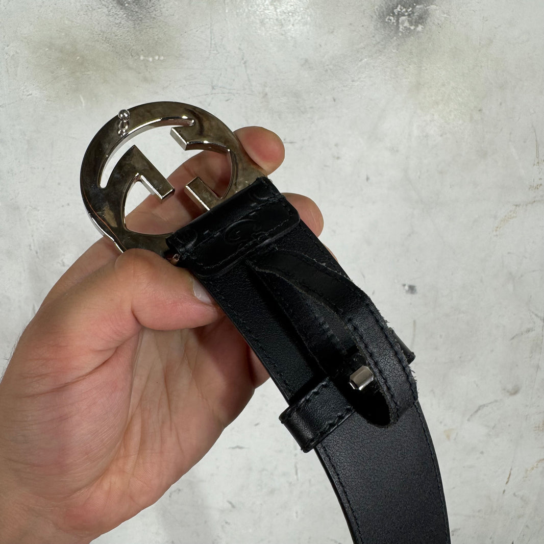 Gucci GG Monogram Interlock Belt