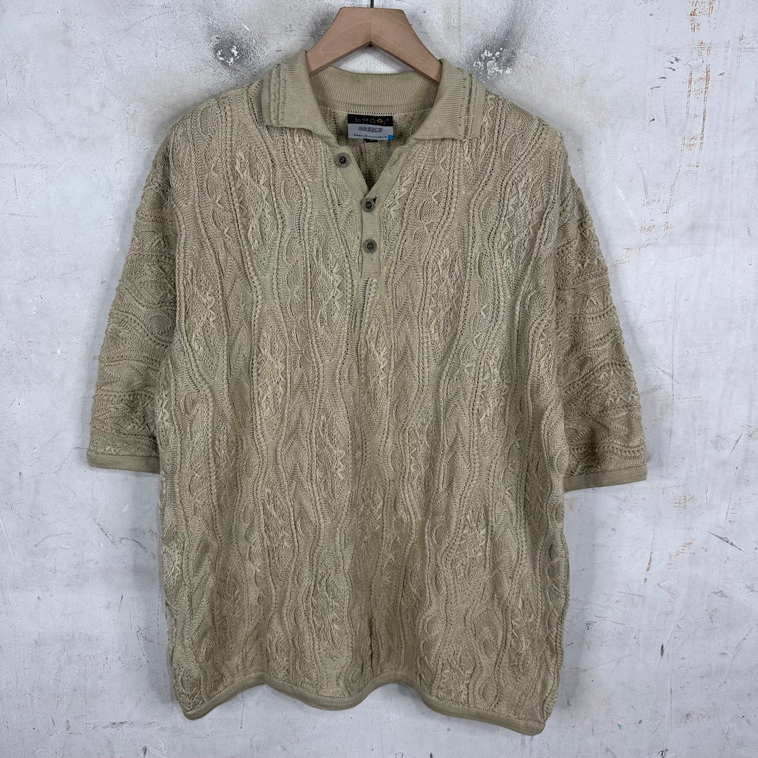 Vintage Coogie Beige Knitted Polo
