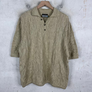 Vintage Coogie Beige Knitted Polo