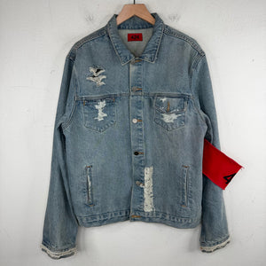 424 Red Arm Band Denim Jacket