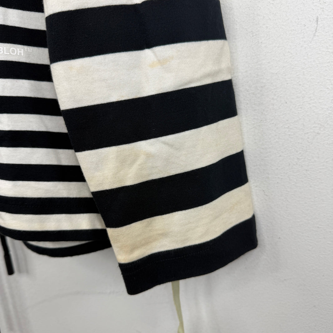 Off White Striped Frame Of Mind LS Shir