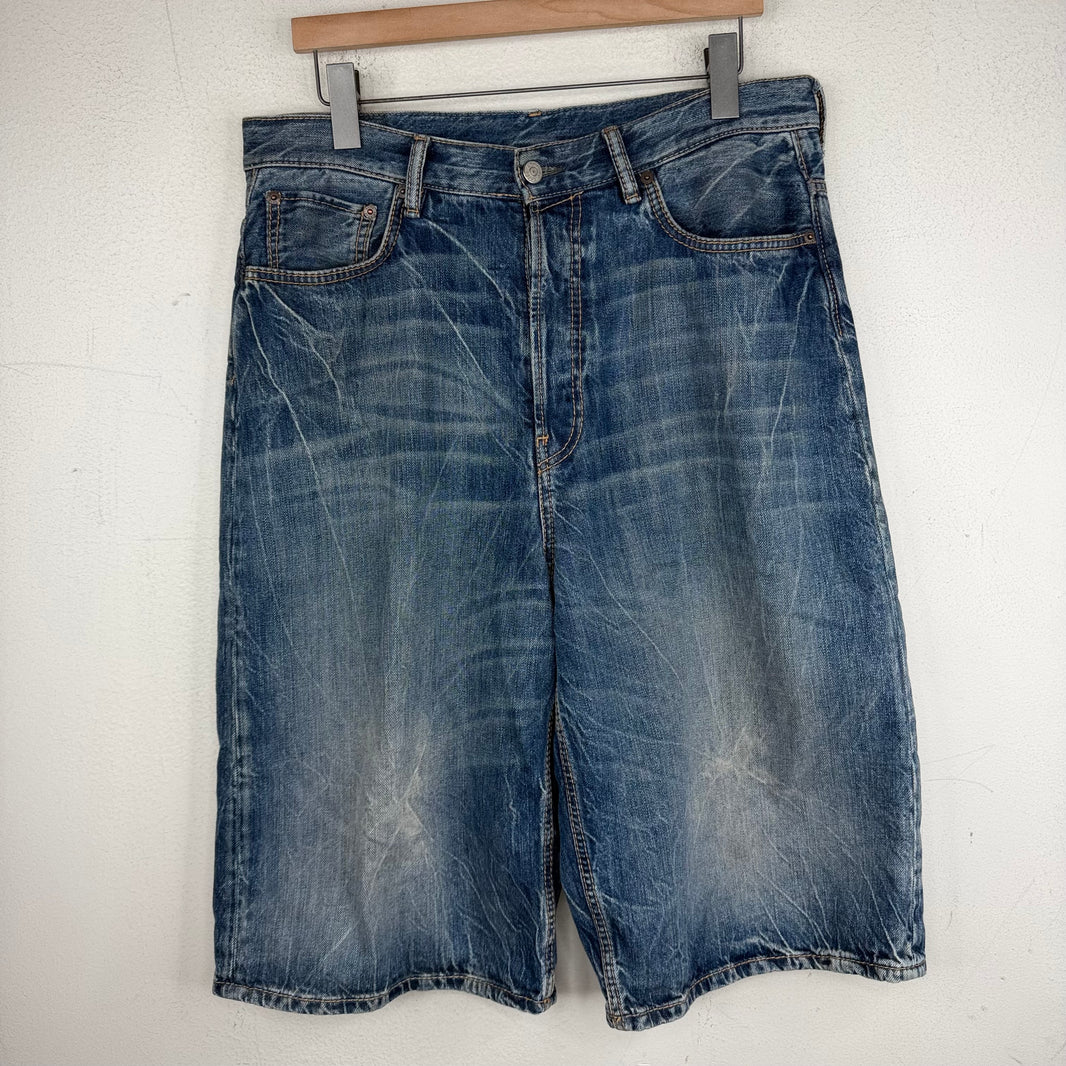 Acne Studios Whiskered Long Jean Shorts