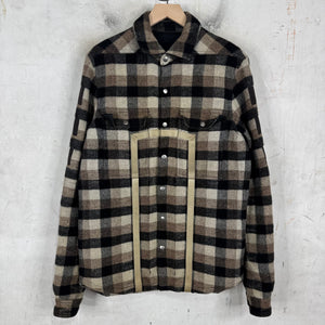 Rick Owens Heavy Wool Backstrap Patched Flannel