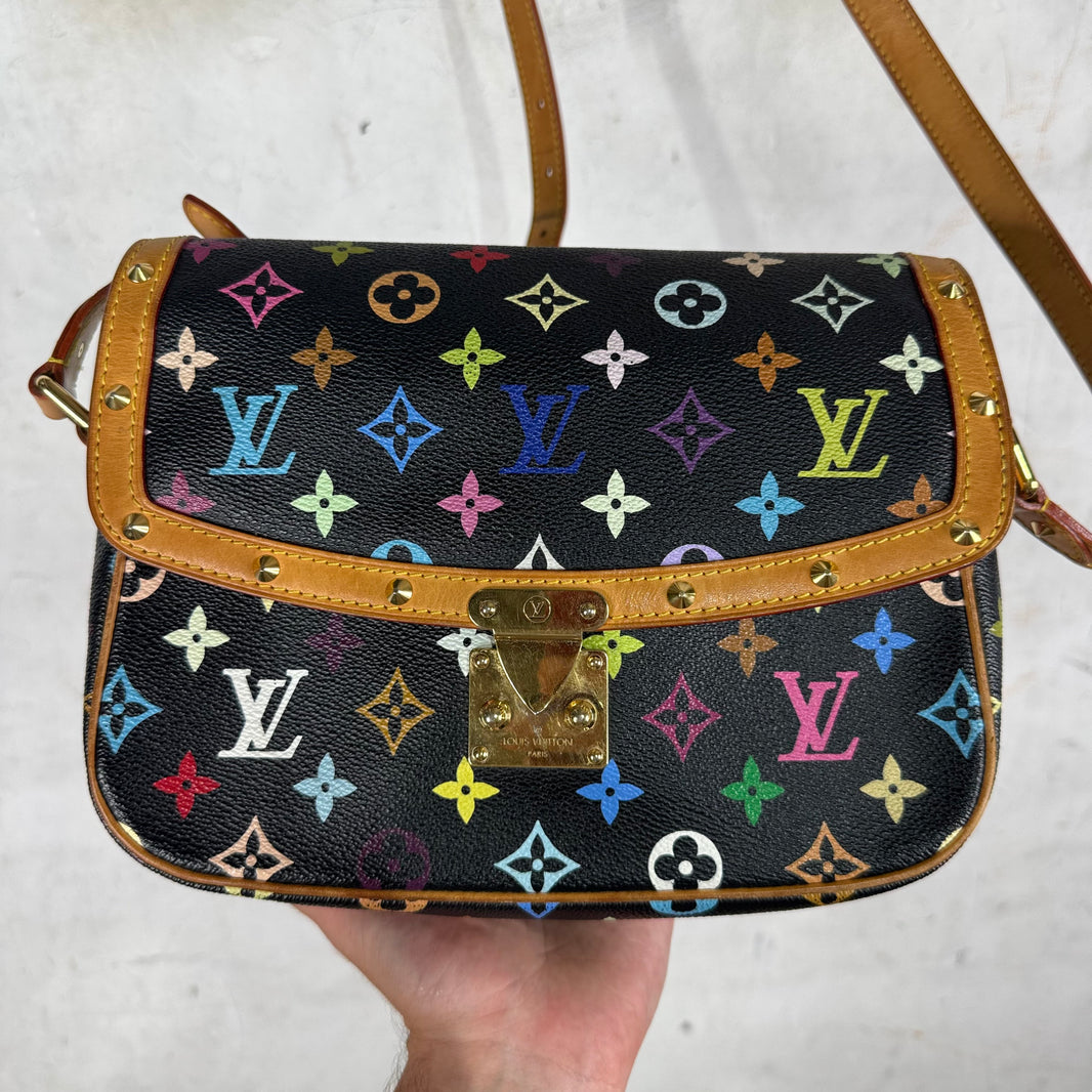 Louis Vuitton Black Murakami Messenger Bag