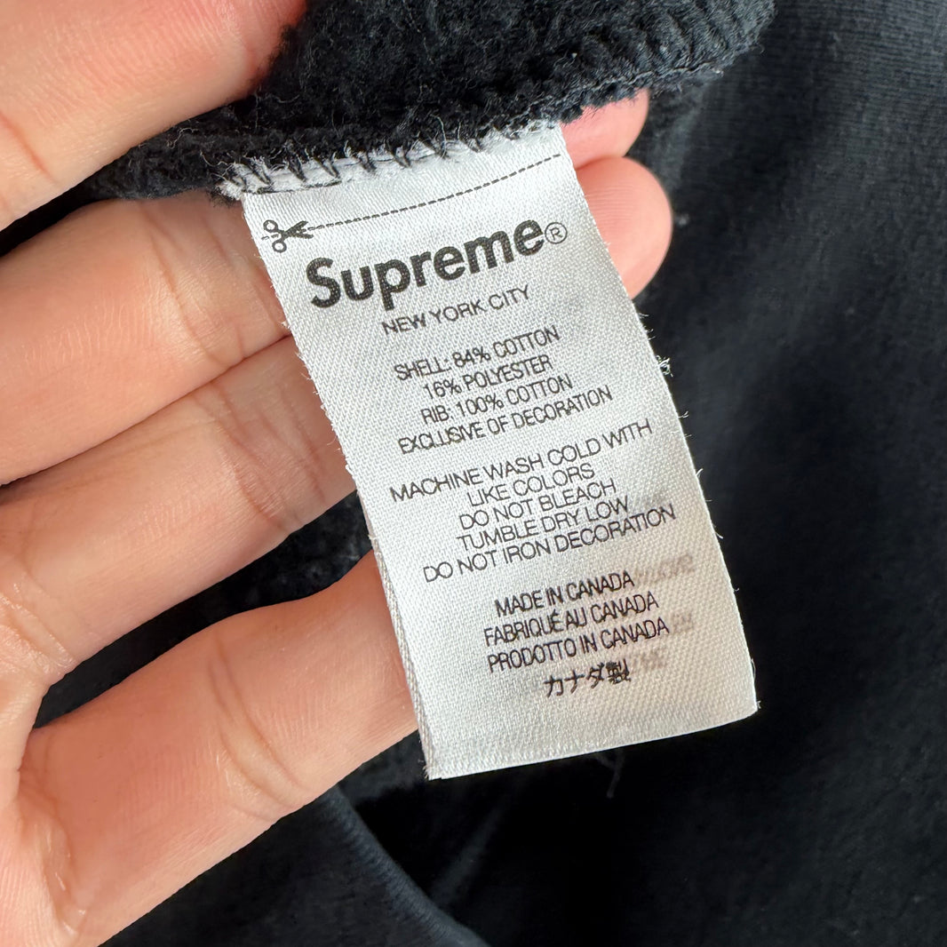 Supreme Black/Red Box Logo Crewneck