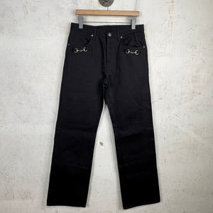 Gucci Black Raw Horsebit Jeans
