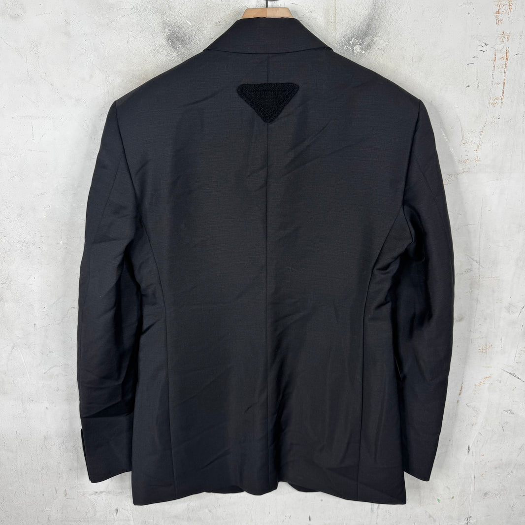 Prada Wool Triangular Patch Blazer