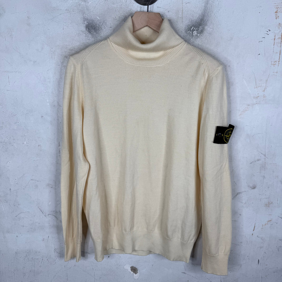 Stone Island Cream Turtleneck Sweater