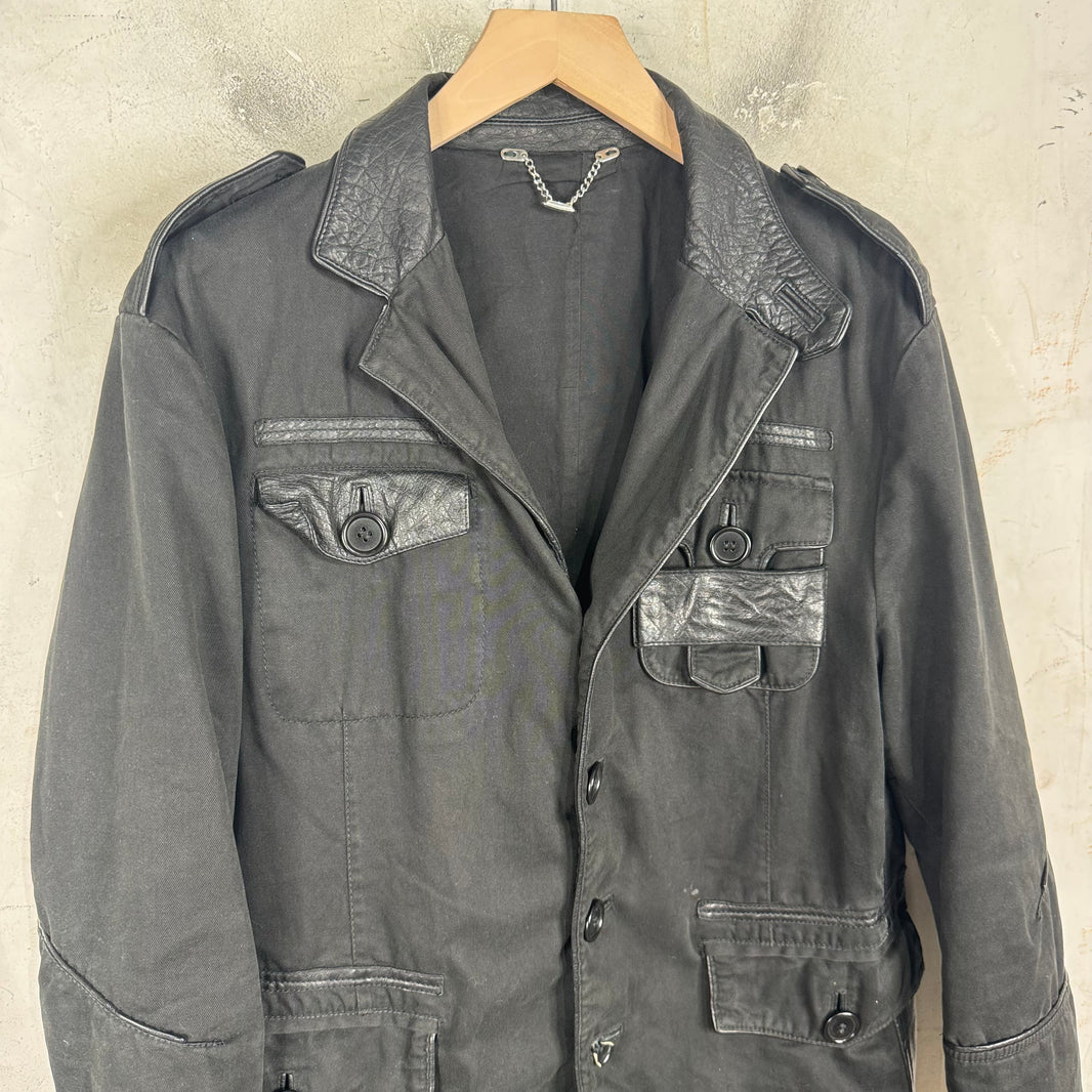 Dirk Bikkemberg Leather Elements Blazer Jacket