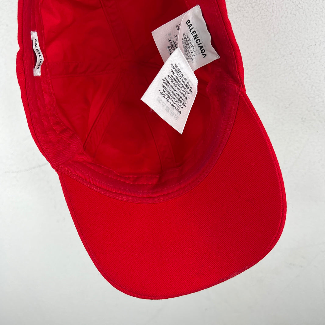 Balenciaga Red Tattoo Logo Hat