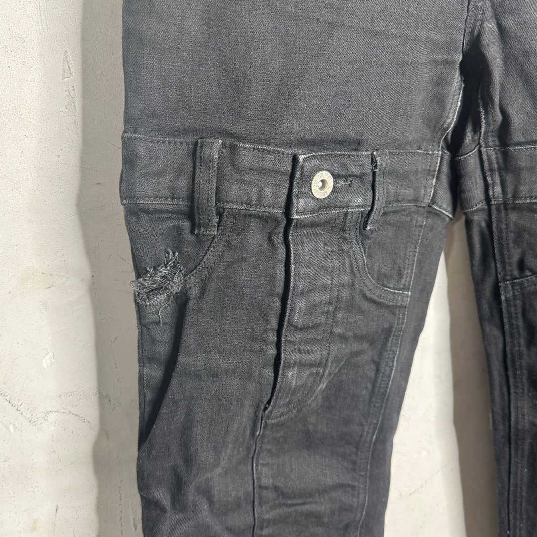 HBA Black Erosion Jeans