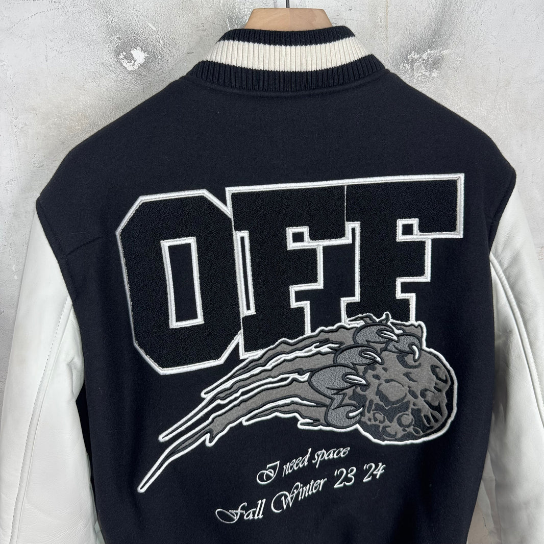 Off White Black/White Varsity Jacket